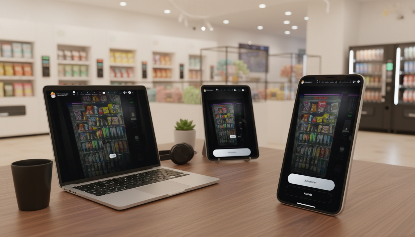 Oprogramowanie automatu na laptopie, tablecie i smartfonie