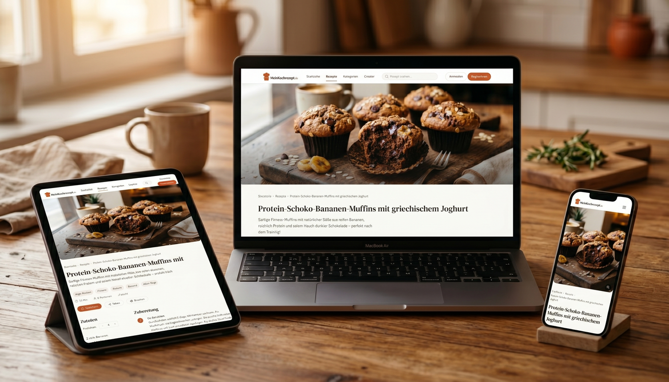 Mein Kochrezept na laptopie, tablecie i smartfonie
