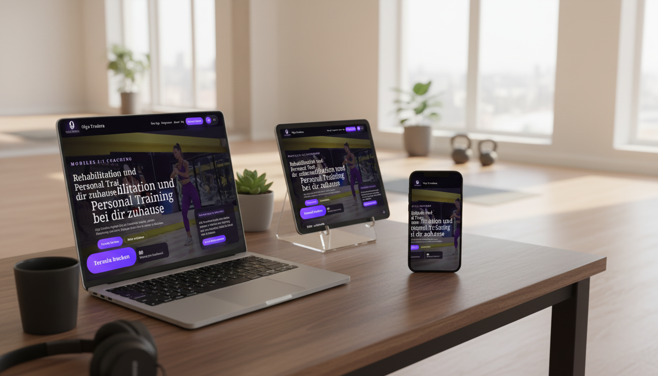 Oprogramowanie trenera personalnego na laptopie, tablecie i smartfonie